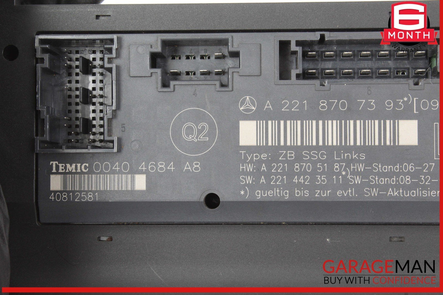 07-13 Mercedes W221 S400 Hybrid Front Left Driver Side Under Seat Control Unit