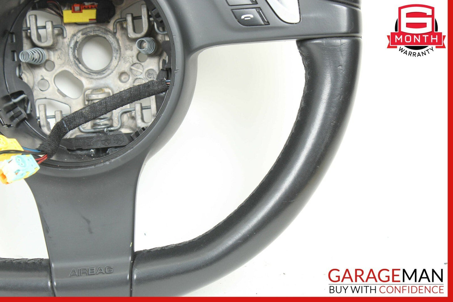 10-15 Porsche Cayenne Panamera Multifunction Steering Wheel Assembly Black OEM