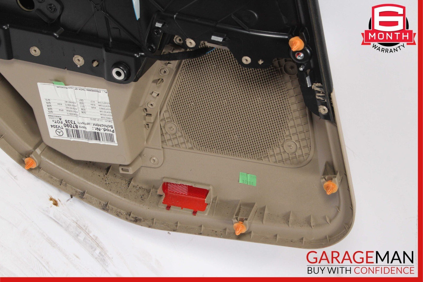10-15 Mercedes X204 GLK350 Rear Right Passenger Side Interior Door Panel Brown