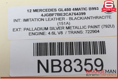 03-12 Mercedes X164 GL450 4MATIC Front Left Side Seat Control Module Unit