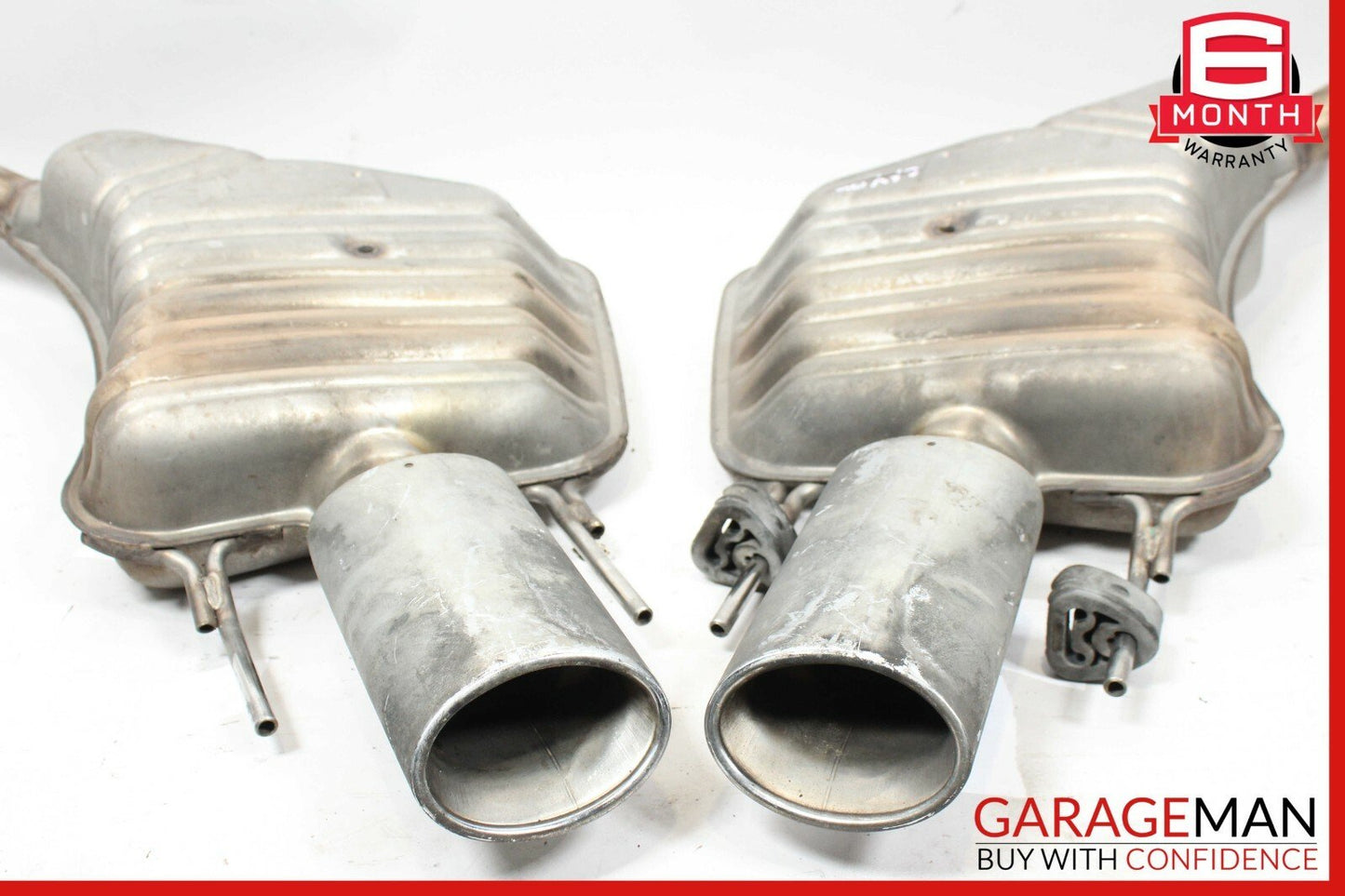 07-09 Mercedes W221 S450 S550 S600 AMG Sport Rear Exhaust Muffler Tips Set OEM