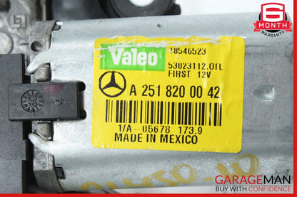 06-12 Mercedes X164 GL450 R550 R350 ML550 Rear Windshield Glass Wiper Motor