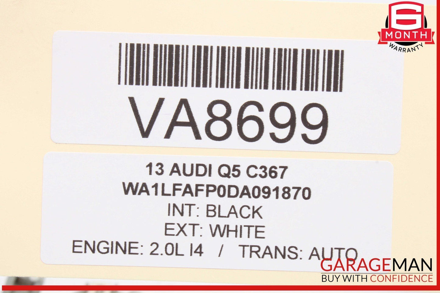 09-17 Audi Q5 SQ5 Rear Left Driver Side Door Lock Latch Actuator 8K0839015D OEM