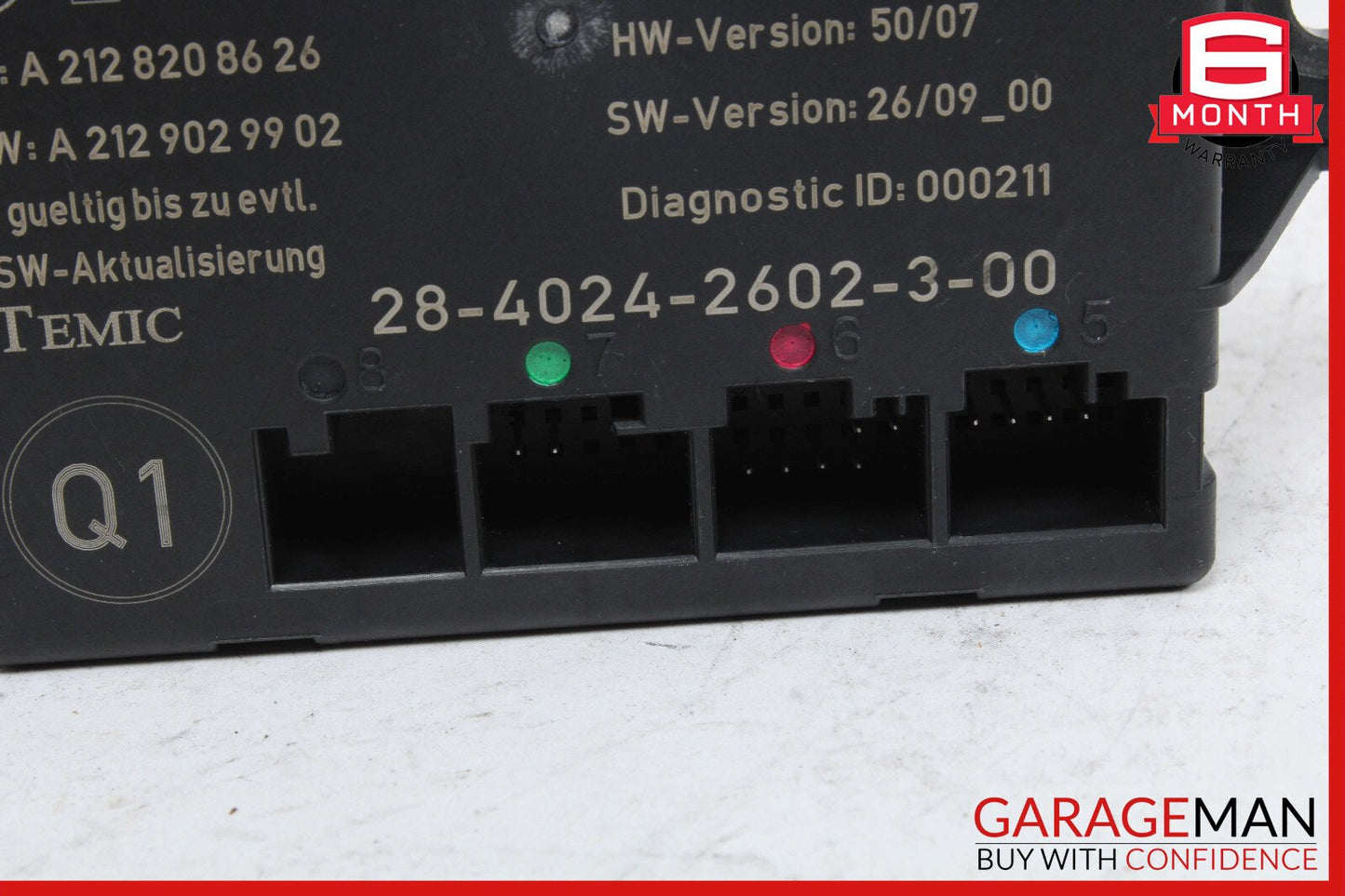 08-18 Mercedes X204 GLK350 C300 C350 Rear Right Side Door Control Module OEM