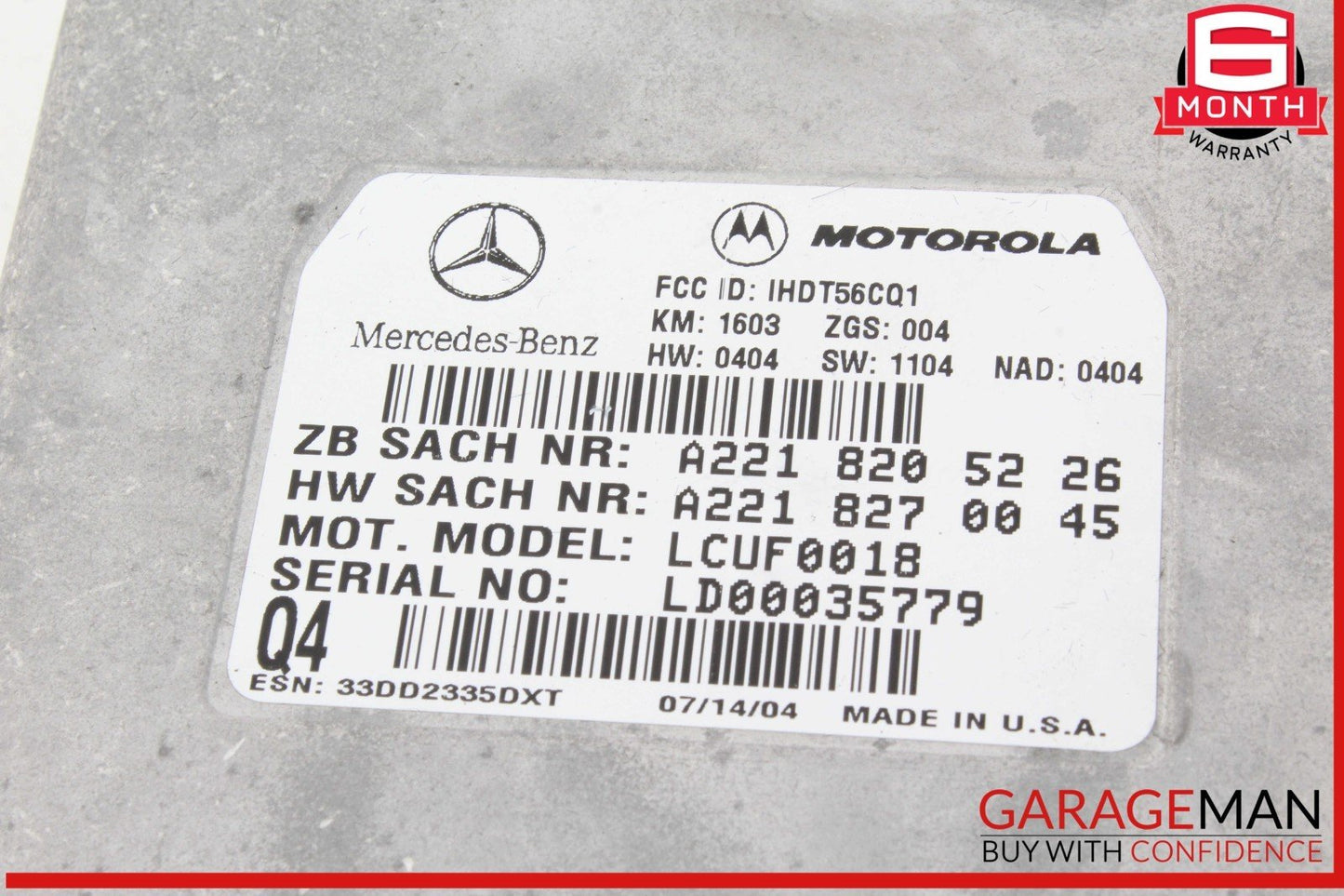 Mercedes R230 SL500 ML350 Voice Communication Control Module 2218205226 OEM