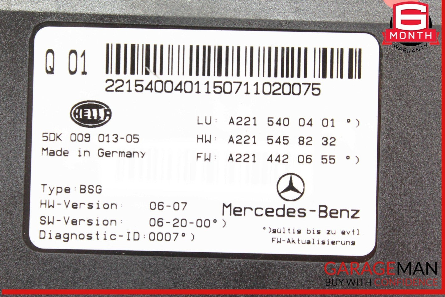 07-14 Mercedes W216 CL550 S550 Electric Power Supply Fuse Box Control Module OEM