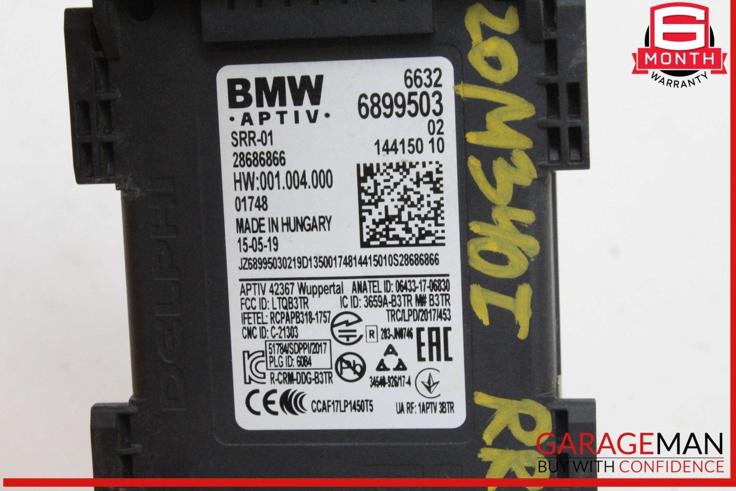 19-24 BMW M340i G20 Rear Left or Right Side Blind Spot Radar Sensor 6899503 OEM