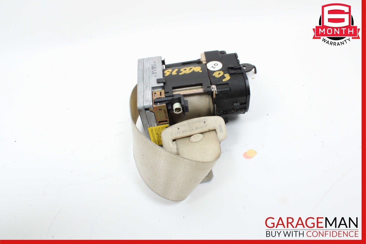 03-06 Mercedes R230 SL500 SL55 Right Side Seatbelt Seat Belt Retractor Gray OEM