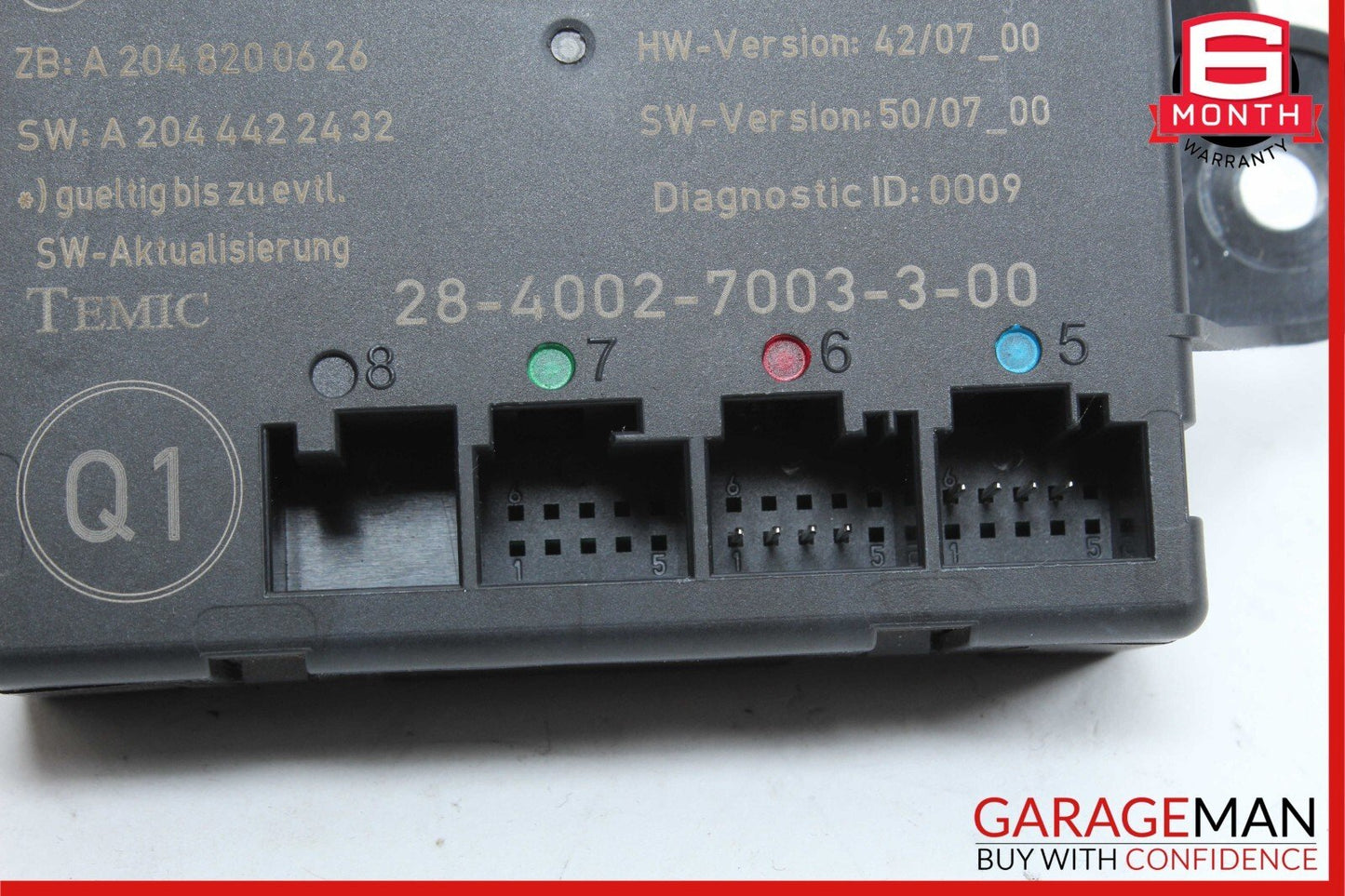08-11 Mercedes W204 C63 AMG Rear Right Passenger Side Door Control Module Unit