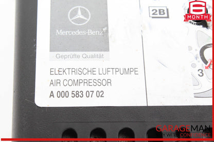 01-12 Mercedes R230 SL500 SLK230 C320 Trunk Spare Tire Air Compressor OEM