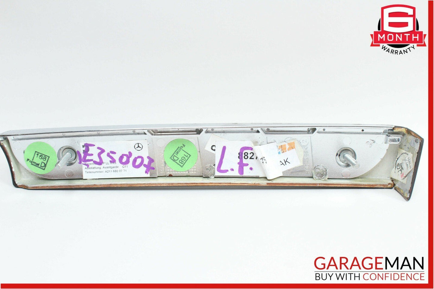 03-09 Mercedes W211 E350 Front Left Dashboard Dash Molding Trim Bezel Walnut OEM