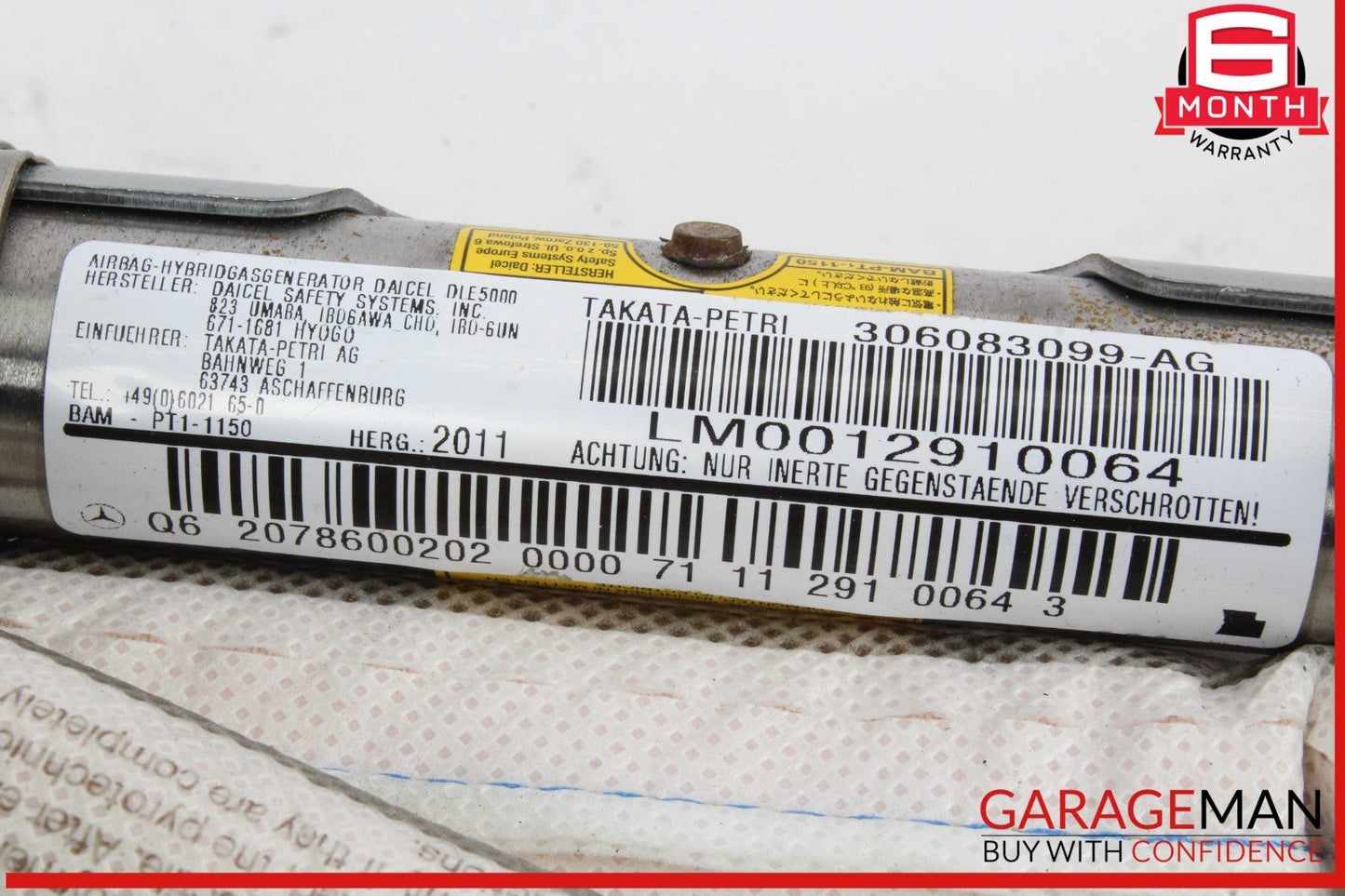 10-17 Mercedes W207 E550 E400 Coupe Front Right Roof Head Airbag Curtain Air Bag