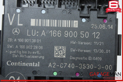 12-19 Mercedes X166 GL550 ML400 GLE350 Front Left Side Door Control Module Unit