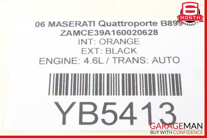 03-13 Maserati Quattroporte M139 Rear Right Side Exterior Door Handle OEM