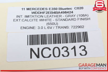 08-20 Mercedes W212 E350 Bluetec C300 Front Right Side Seat Control Module Unit