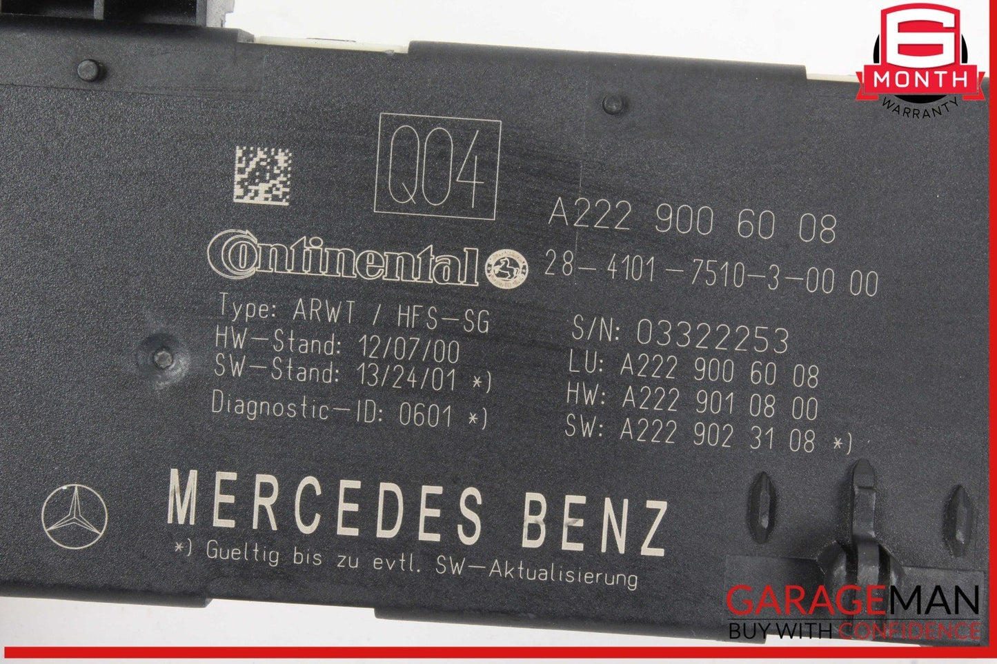 14-18 Mercedes W205 C300 S550 Trunk Lid Liftgate Tail Gate Control Module OEM