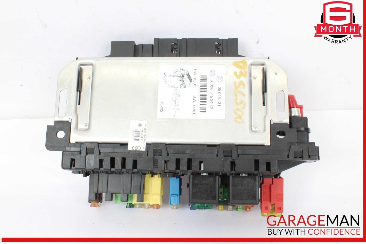 03-12 Mercedes R230 SL500 SL55 AMG SL550 Rear SAM Fuse Box Relay Module OEM