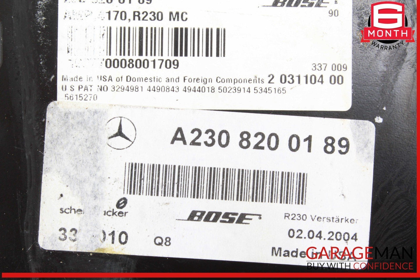 03-04 Mercedes R230 SL500 SL600 SL55 AMG Amplifier Amp Bose Audio Sound OEM