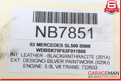 03-11 Mercedes R230 SL550 SL600 Front Hydraulic Valve Block Suspension Pump OEM