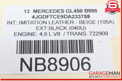 13-16 Mercedes X166 GL450 GL550 Rear Park Parking Sensor PDC Set of 4 w/ Harness