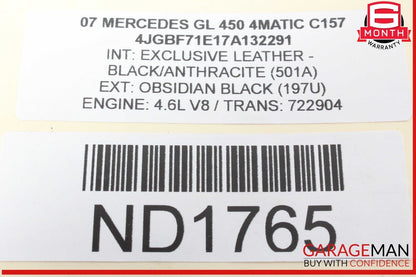 06-12 Mercedes X164 GL450 GL550 ML550 Front Left Side Reinforcement Bracket OEM