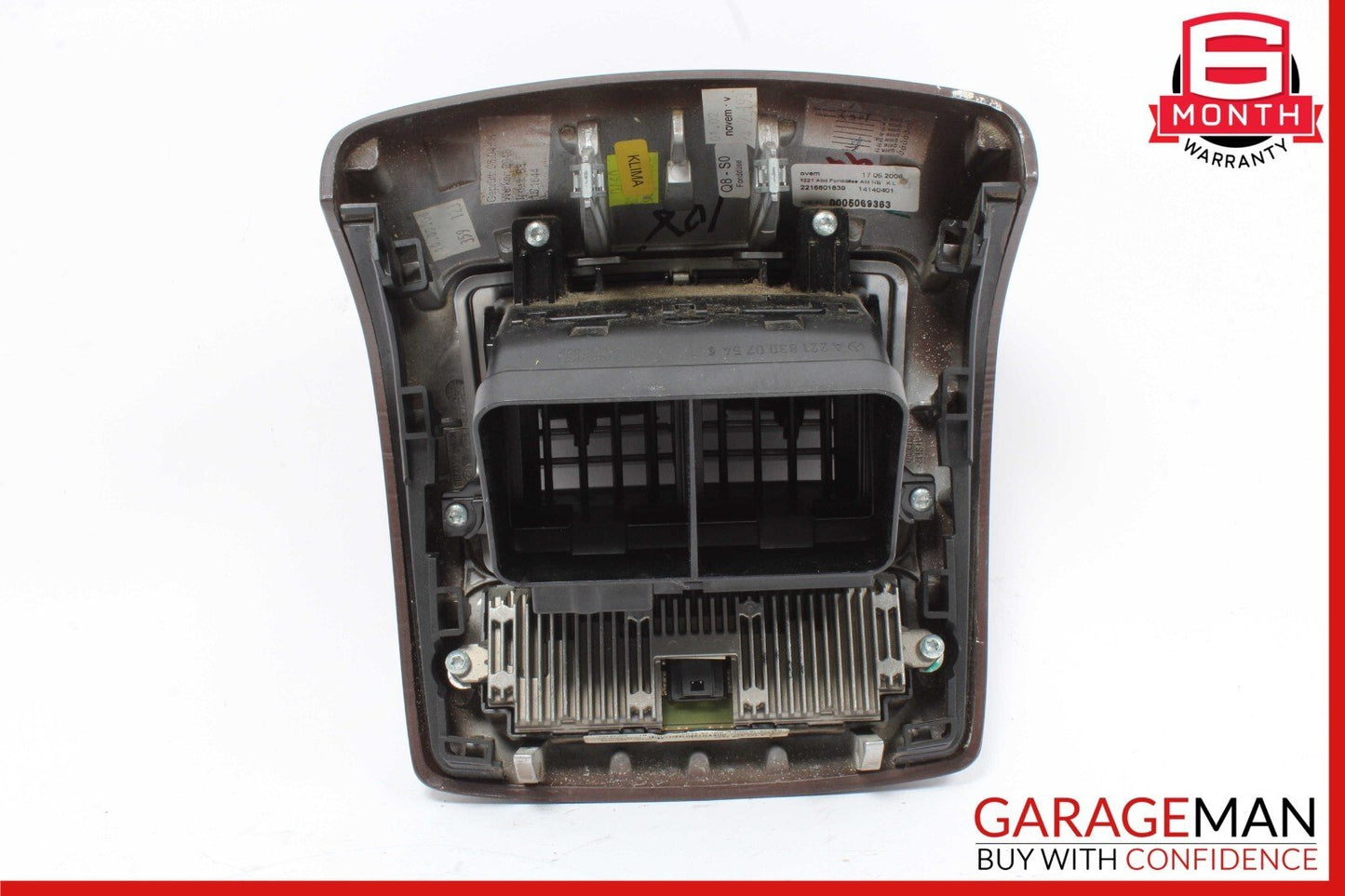 07-13 Mercedes W221 S550 Rear Center Console A/C Air Vent Trim Climate Control