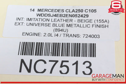 14-19 Mercedes W117 CLA250 CLA45 AMG Rear Right Side Door Lock Latch Actuator