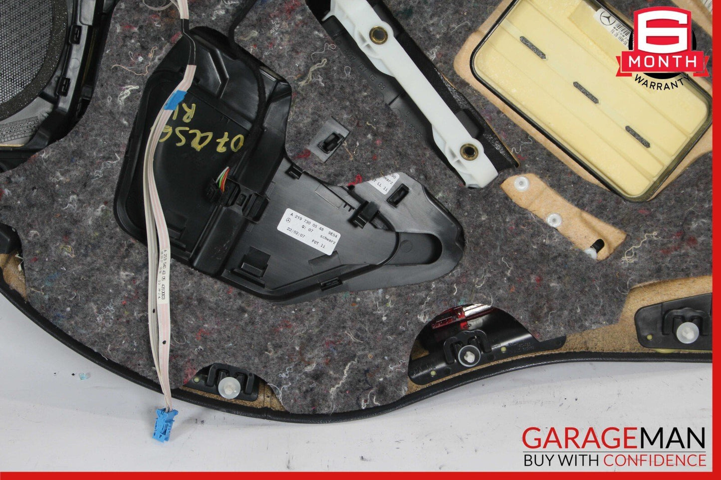 06-11 Mercedes W219 CLS63 AMG CLS55 Rear Left Interior Door Panel Assy Black