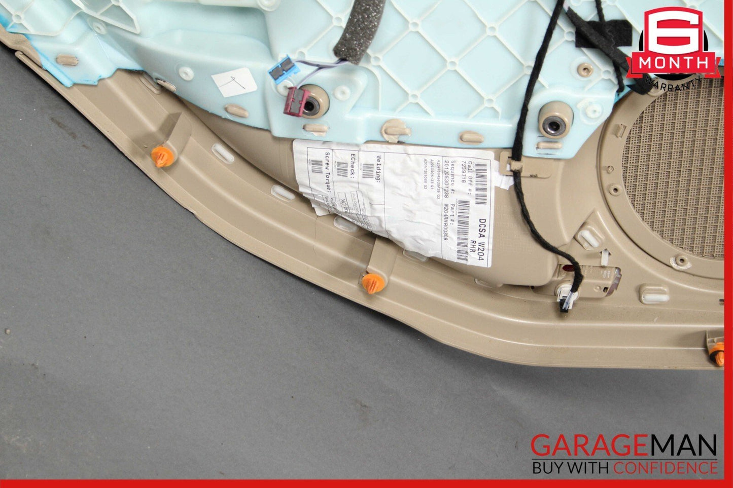 08-14 Mercedes W204 C250 C350 Rear Right Side Interior Door Panel Assembly Beige