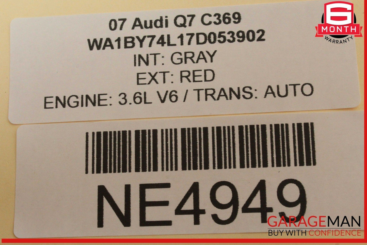 07-09 Audi Q7 VW Touareg Engine Timing Chain Guide Rail 03H109513B OEM