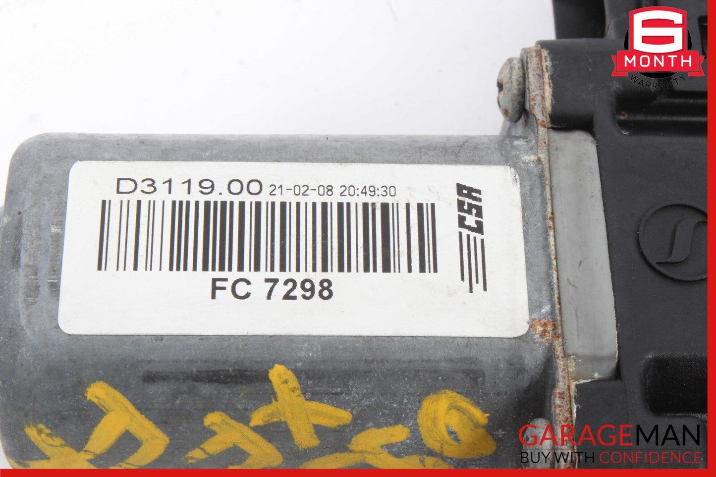 09-15 Jaguar XF Front Right Side Door Window Regulator Motor OEM