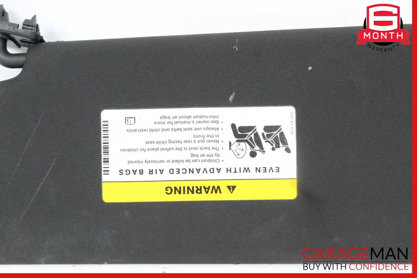 08-14 Mercedes W204 C250 C300 Front Right Sun Visor Sunvisor Shade Cover Black
