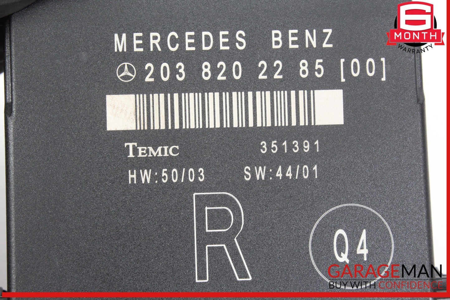 01-07 Mercedes W203 C230 C350 Rear Right Side Door Control Module 2038202285