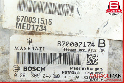 14-17 Maserati Ghibli ECU ECM Engine Computer Control Module Unit 670031516 OEM