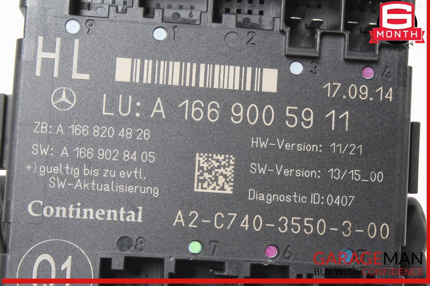 12-20 Mercedes W166 ML350 4MATIC Rear Left Driver Side Door Control Module Unit