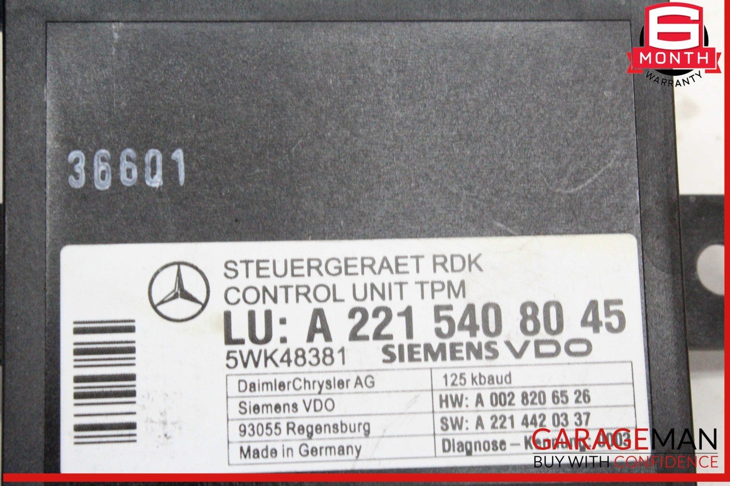 07-14 Mercedes W221 S550 CL550 Tire Pressure Monitor Module 2215408045 OEM