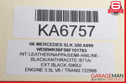 05-11 Mercedes R171 SLK280 SLK350 Rear Right / Left Parcel Shelf Speaker OEM