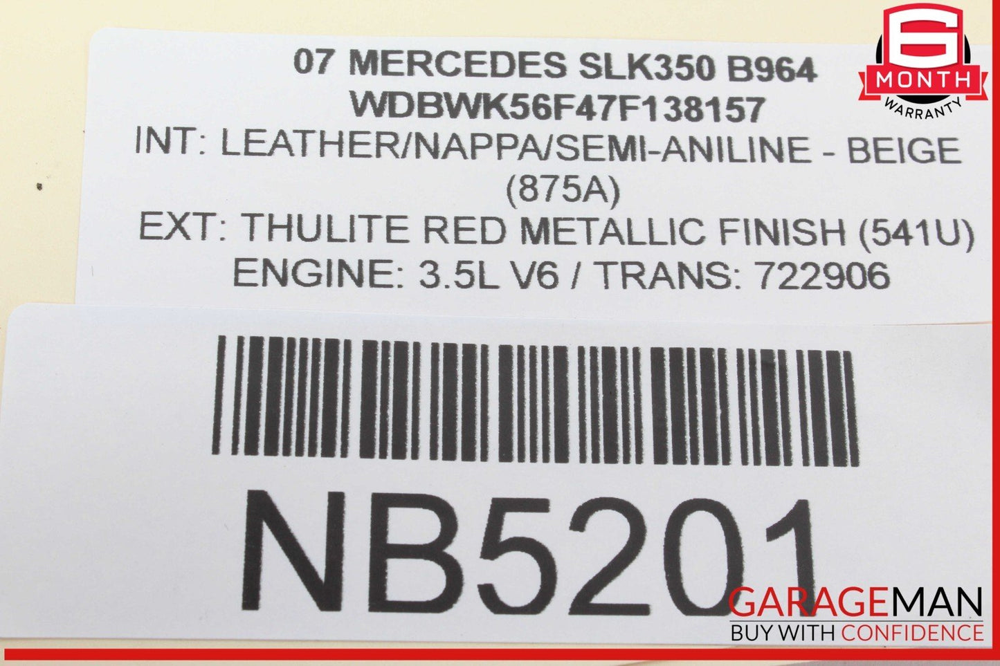05-11 Mercedes R171 SLK350 SLK280 Exterior Door Handle Right Passenger Side OEM