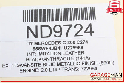 15-20 Mercedes W205 C300 C400 GLC300 Dash Headlight Switch Control Module OEM