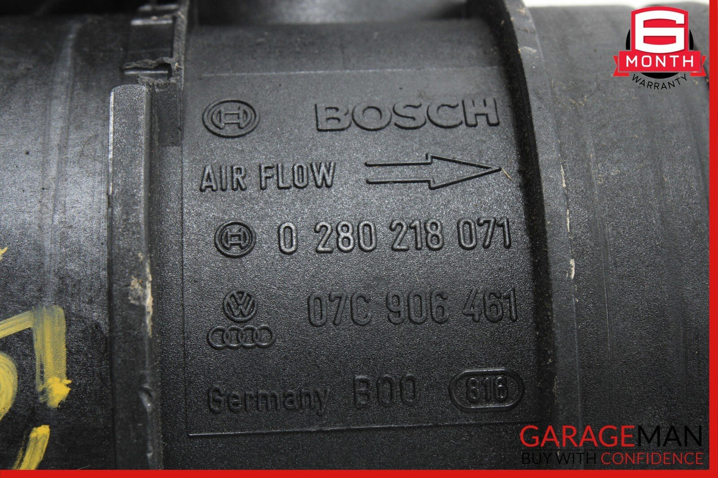 03-10 Porsche Cayenne S 955 957 MAF Mass Air Flow Sensor Meter Tube OEM