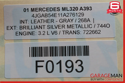 98-03 Mercedes W163 ML320 ML55 AMG Rear Differential Diff Axle Carrier OEM
