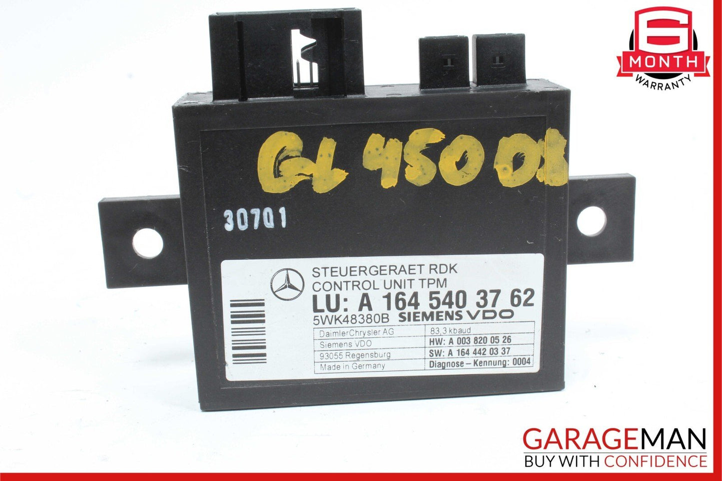 06-13 Mercedes GL450 E350 ML350 R350 TPMS Tire Pressure Control Module Unit