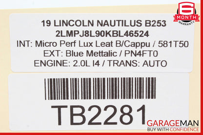 19-21 Lincoln Nautilus Front Left Driver Side Door Control Module OEM