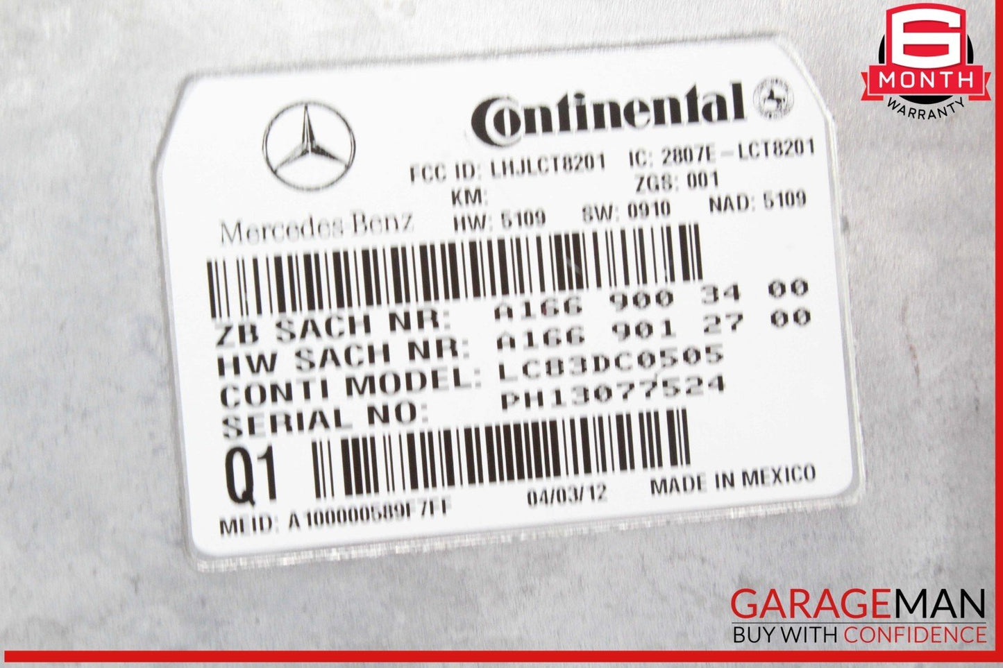 Mercedes W212 E350 GL450 Voice Communication Control Module 1669003400 OEM