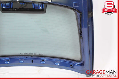 06-08 Porsche Cayman 987 Rear Trunk Glass Hatch Tail Gate Panel w/ Spoiler Blue