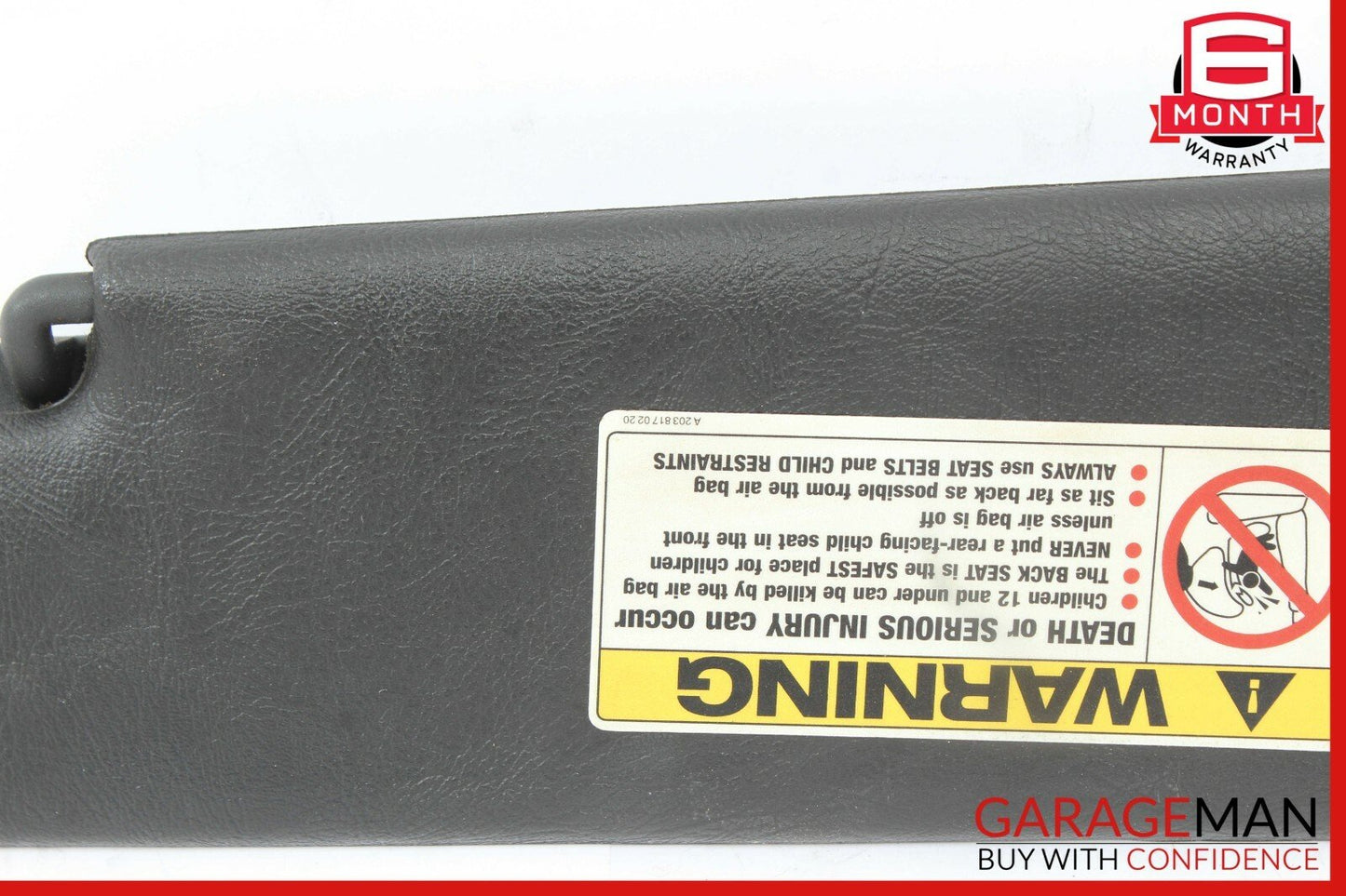 97-04 Mercedes R170 SLK230 SLK320 Front Right Sunvisor Sun Visor Sunshade Black