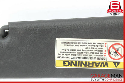 97-04 Mercedes R170 SLK230 SLK320 Front Right Sunvisor Sun Visor Sunshade Black