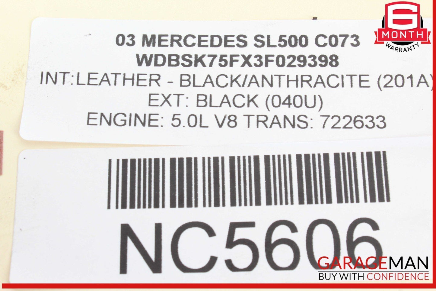03-06 Mercedes R230 SL500 SL600 Rear Hydraulic Suspension Valve Block Assembly