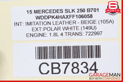 12-16 Mercedes R172 SLK250 Console Head Unit Controller Knob Multi Switch OEM