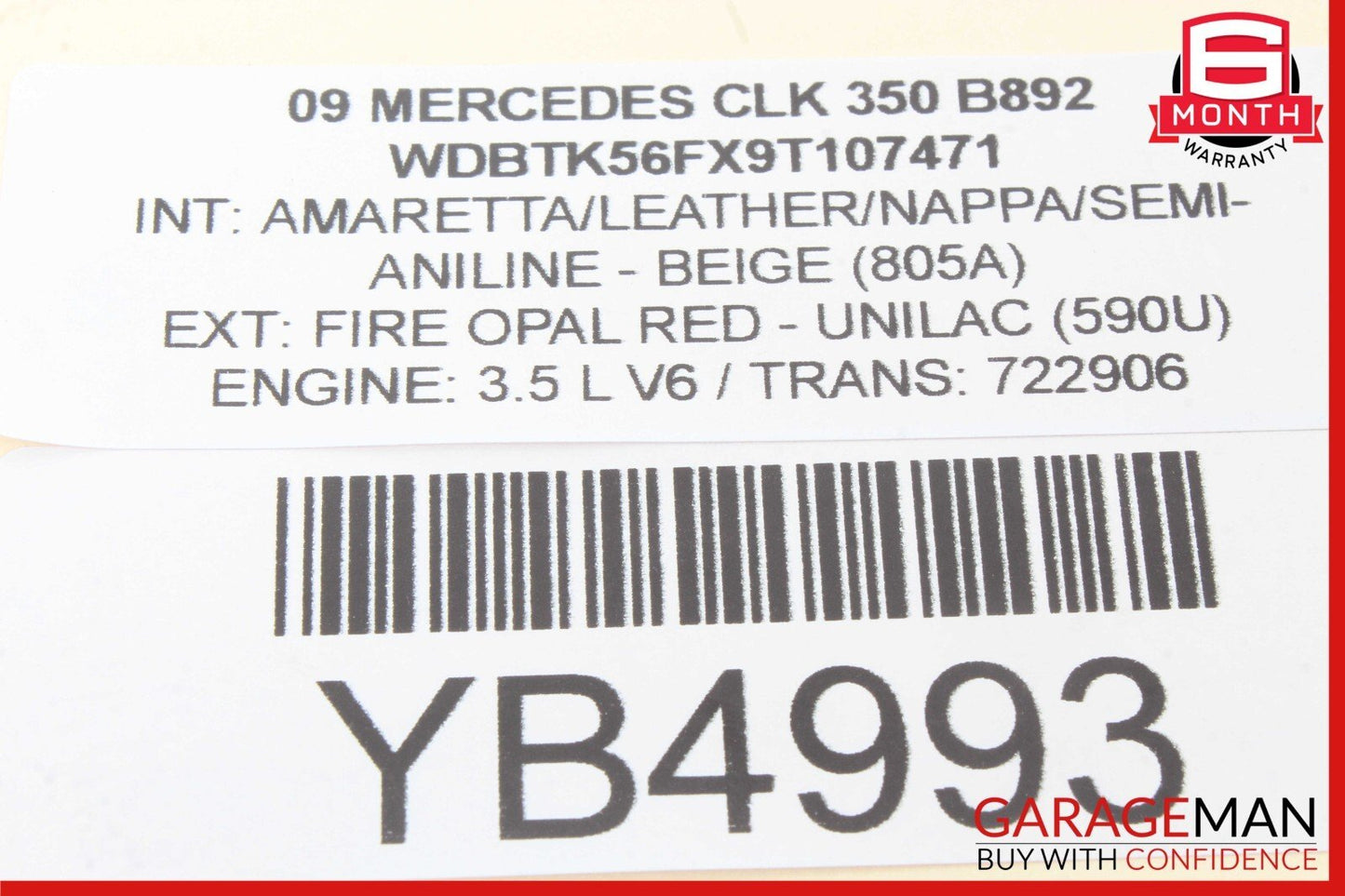 01-09 Mercedes W209 CLK350 CLK550 C350 Door Sound Audio Speaker 2038205802 OEM